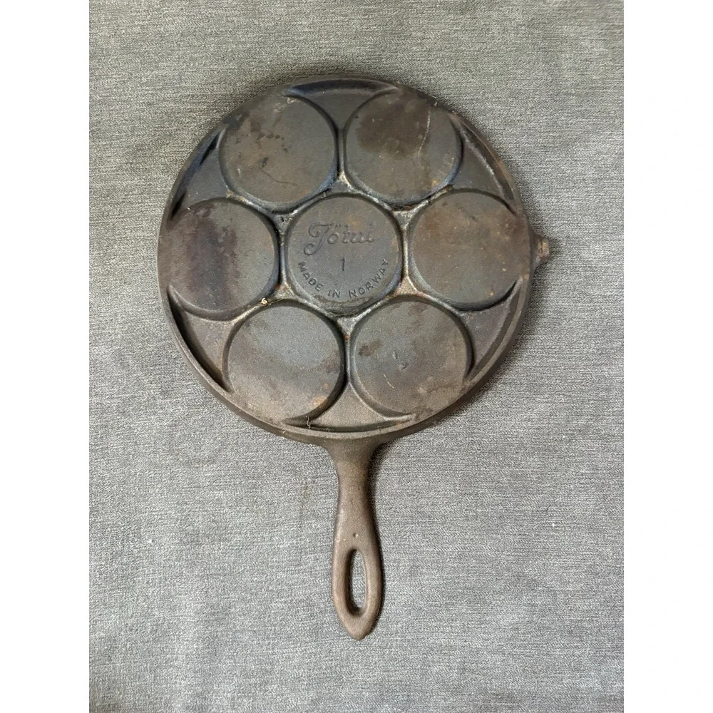 JOTUL ~ Vintage Cast Iron PLETT Flat Pancake Pan‎ (9.5